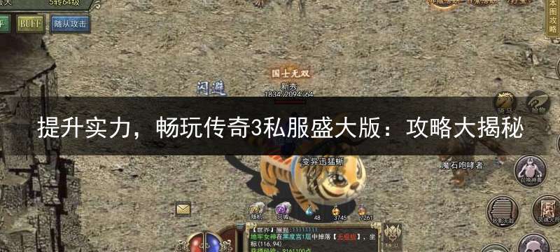 提升实力，畅玩传奇3私服盛大版：攻略大揭秘